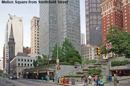  Mellon Square from Smithfield Street, Pittsburgh, PA, USA
