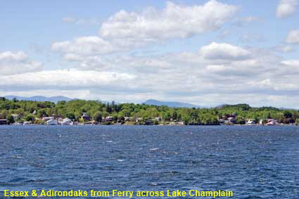 Essex & Adirondaks from Ferry across Lake Champlainn, NY, USA