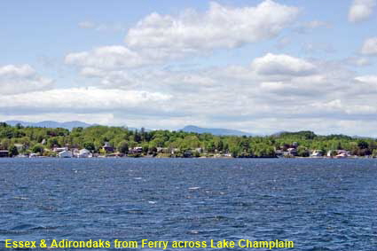 Essex & Adirondaks from Ferry across Lake Champlainn, NY, USA