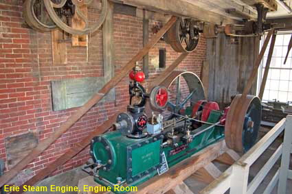  Erie Steam Engine, Engine Room, Canterbury Shaker Village, NH, USA