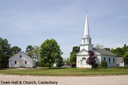 Town Hall & Church, Canterbury, NH, USA