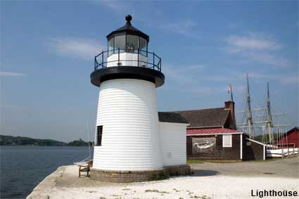Lighthouse, Mystic Seaport, Mystic, CT, USA  Lighthouse, Mystic Seaport, Mystic, CT, USA
