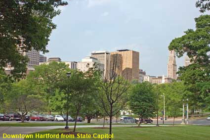  Downtown Hartford from CT State Capitol, Hartford, CT, USA