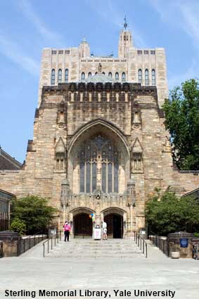  Sterling Memorial Library, Yale University, from High Street, New Haven, CT, USA
