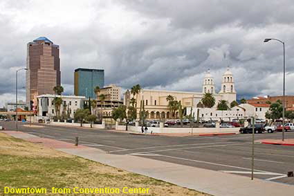  Downtown Tucson & St Augustine Cathedral from Convention Center, Tucson, AZ, USA