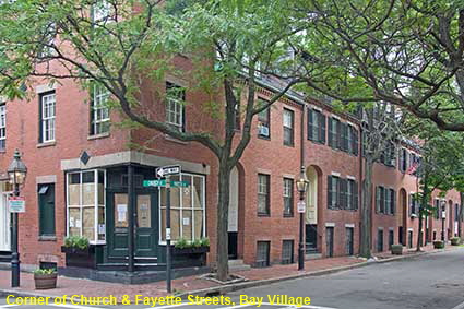  Corner of Church & Fayette Streets, Bay Village, Boston , MA, USA