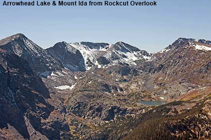 Arrowhead Lake & Mount Ida from Rockcut Overlook, Rocky Mountain National Park, CO, USA  Arrowhead Lake & Mount Ida from Rockcut Overlook, Rocky Mountain National Park, CO, USA