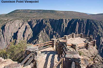 Gunnison Point viewpoint, Black Canyon of the Gunnison NP, CO, USA  Gunnison Point viewpoint, Black Canyon of the Gunnison NP, CO, USA