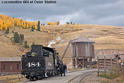 Locomotive  484 at Osier Station, Cumbres & Toltec Railroad, CO, USA  Locomotive  484 at Osier Station, Cumbres & Toltec Railroad, CO, USA