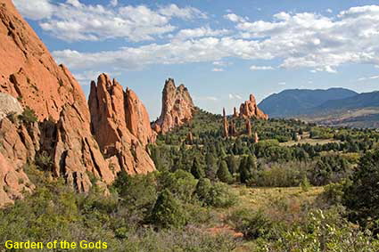 View across Garden of the Gods, Colorado Springs, CO, USA  View across Garden of the Gods, Colorado Springs, CO, USA
