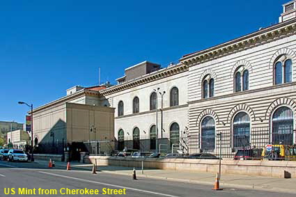US Mint from Cherokee Street, Denver, CO, USA  US Mint from Cherokee Street, Denver, CO, USA