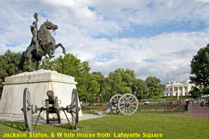  Jackson statue, Lafayette Square, & the W hite House, Washington DC, USA