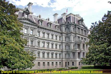  Dwight D Eisenhower Executive Office from Pennsylvania Avenue, Washington DC, USA