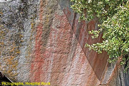  Pictographs, Hospital Rock, Sequoia National Park, CA, USA