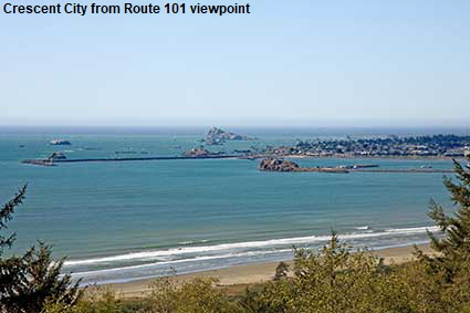  Crescent City from Route 101 viewpoint, CA, USA
