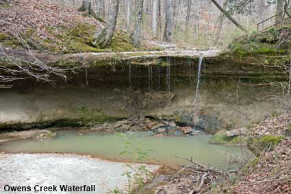 Owens Creek Waterfall, Natchez Trace Parkway, MS, USA Owens Creek Waterfall, Natchez Trace Parkway, MS, USA