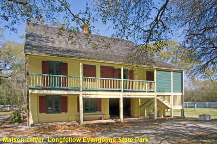 Maison Oliver, Longfellow Evangeline State Park, St Martinville, LA, USA  Maison Oliver, Longfellow Evangeline State Park, St Martinville, LA, USA