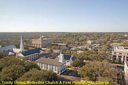 Trinity United Methodist Church & First Presbyterian Church from Doubletree, Tallahassee, FL, USA  Trinity United Methodist Church & First Presbyterian Church from Doubletree, Tallahassee, FL, USA