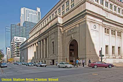 Union Station from Clinton Street, Chicago, IL, USA