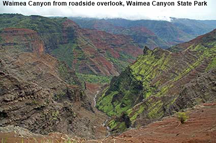  Waimea Canyon from roadside overlook, Waimea Canyon State Park, Kauai, HI, USA