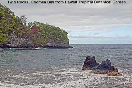  Twin Rocks, Onomea Bay from Hawaii Tropical Botanical Garden, Hawaii , HI, USA