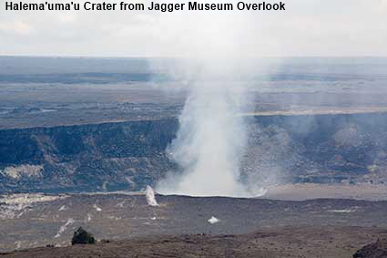  Halema'uma'u Crater from Jagger Museum Overlook, Hawaii Volcanoes NP, Hawaii , HI, USA
