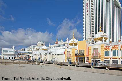 Trump Taj Mahal, Atlantic City boardwalk, NJ, USA