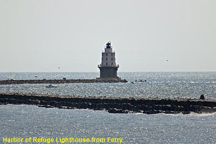 Harbor of Refuge Lighthouse from ferry, DE, USA