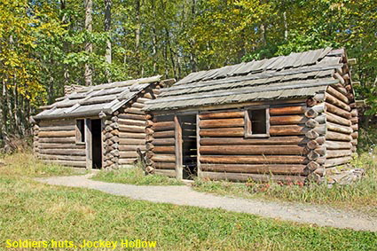 Soldiers huts, Jockey Hollow, Morristown National Historic Park, Morristown, NJ, USA