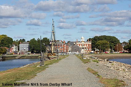 Salem Maritime NHS from Derby Wharf, Salem, MA, USA
