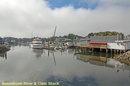 Kennebunk River & Clam Shack from Kennebunkport, ME, USA