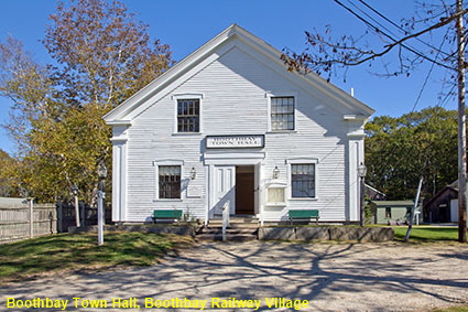 Boothbay Town Hall, Boothbay Railway Village, ME, USA