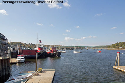 Passagassawakeag River at Belfast, ME, USA