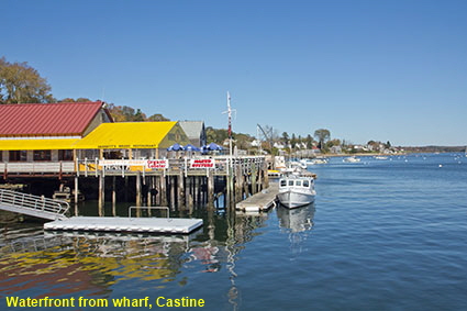 Waterfront from wharf, Castine, ME, USA