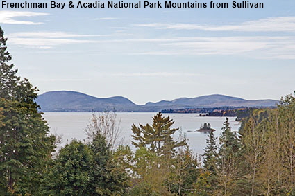 Frenchman Bay & Acadia NP Mountains from Sullivan, ME, USA