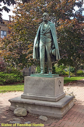 Hannibal Hamlin statue, Bangor, ME, USA Statue of 