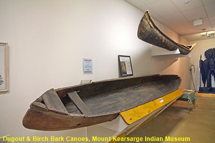 Dugout & Birch Bark Canoes, Mount Kearsarge Indian Museum, NH, USA
