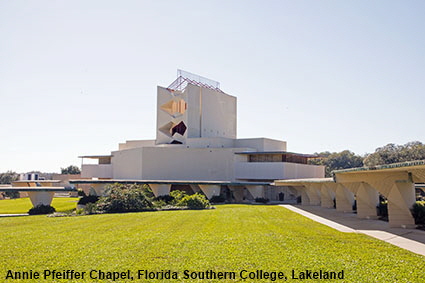 Annie Pfeiffer Chapel (Frank Lloyd Wright), Florida Southern College, Lakeland, FL, USA