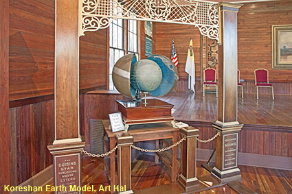 Koreshan Earth Model, Art Hall, Koreshan SHP, Estero, FL, USA Koreshan Earth Model, Art Hall, Koreshan SHP, Estero, FL, USA