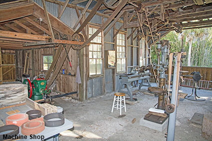 Machine Shop, Koreshan SHP, Estero, FL, USA Machine Shop, Koreshan SHP, Estero, FL, USA