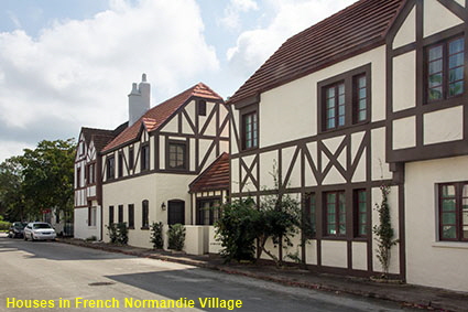 Houses in French Normandie Village, Coral Gables, Miami, FL, USA Houses in French Normandie Village, Coral Gables, Miami, FL, USA