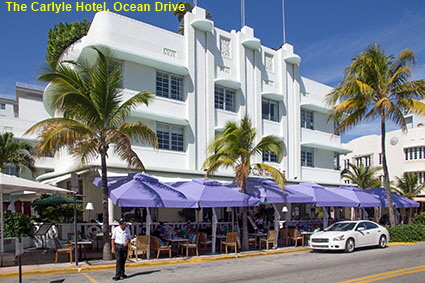The Carlyle Hotel (Art Deco), Ocean Drive, Miami Beach, Miami, FL, USA