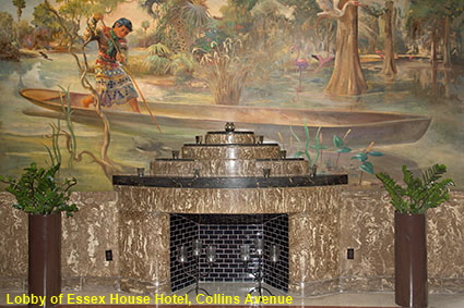 Lobby of Essex House Hotel, Collins Avenue, Miami Beach, Miami, FL, USA