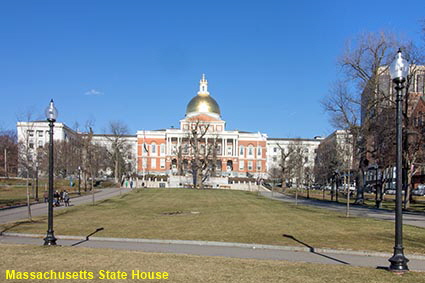  Massachusetts State House from Boston Common, Boston , MA, USA