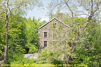 Goldman Stone Mill, Bronx River, New York Botanical Garden, The Bronx, New York, NY, USA