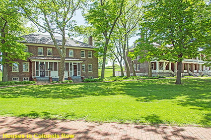 Houses in Colonels Row, Governors Island, New York, NY, USA
