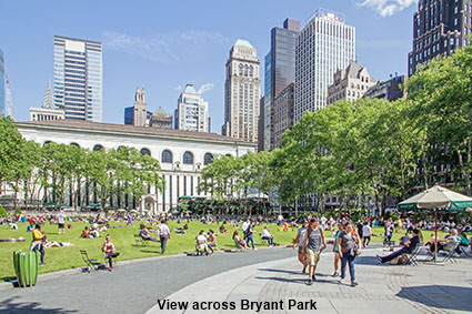 View across Bryant Park, New York, NY, USA