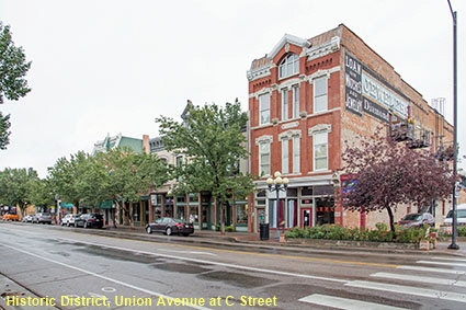 Historic District, Union Avenue @ C Street, Pueblo, CO, USA Historic District, Union Avenue @ C Street, Pueblo, CO, USA