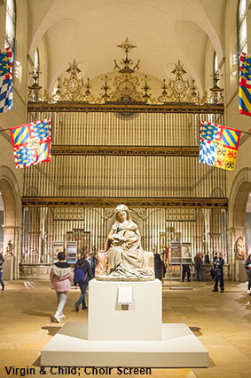Virgin & Child 1380-1435 & Choir Screen, Metropolitan Museum of Art, Manhattan, New York, NY, USA