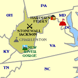West Virginia Minimap
